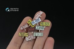 Quinta Studio 1/24 1/25 Metal License Plates SD ND KS OH WI MI IL NE IA 1920-30s