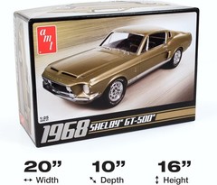 1968 Shelby GT 500 1:25 Scale Model Kit with Instruction Guide for Adults
