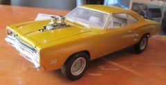 Monogram 1969 Dodge Super Bee 1/24 Lot of 2 Pro Street &Stock Built For Resto 69