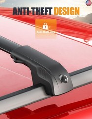 KINGGERI 300lbs Lockable Roof Rack Cross Bars Compatible with Chevy Chevrolet