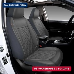 CAROMOP Faux Leather Car Seat Covers Full Set,Luxury and Comfortable Covers for