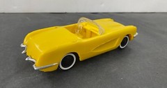 C16 PMC 1958 CHEVROLET CORVETTE CONV. PROMO FRICTION Yellow Vintage 1/25