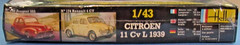 Heller CITROEN 11 Cv L 1939 Car 1/43 Model Kit Racing Sport Model 159 Sealed