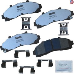 Bendix Fleet Metlok MKD652FM Semi-Metallic Front Brake Pads for Select Models