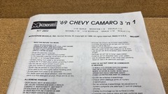 1969 Chevy Camaro Z/28 SET WIDE TIRES BIG 1/12 Scale Monogram Model Kit PARTS
