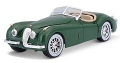 Bburago 22018DGR 1/24 1951 Jaguar XK 120 Roadster Green Diecast