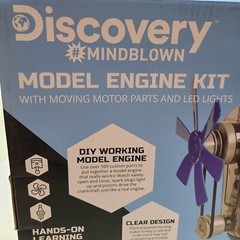 Discovery #Mindblown Model Engine Kit with Moving Parts and LED Lights.