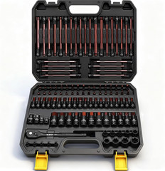 112-Piece Torx and Allen Bit Socket Set, 1/4″, 3/8″,1/2″ Drive Bit Socket Set wi