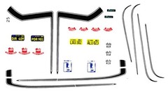 1969 Camaro ZL-1 SPORT STRIPES 1/25th – 1/24th Scale Waterslide Decals