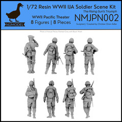 NUMODEL NM0023 | 1/72 Resin WWII Japanese IJA Scene Kit “The Rising Sun” | 8pc