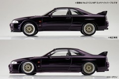 Aoshima 1/32 NISSAN SKYLINE R33 GTR W/ Custom Wheels Snap Model Kit -PURPLE-