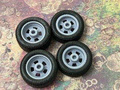 1/24 Scale: 17-inch “Cragar SS” wheels W/ Wide Rear Tires; Resin 1/25