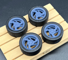 1:24 / 1:25 Corvette Callaway Supernatural 17″ Wheels w/ Rubber GY Eagle Tires
