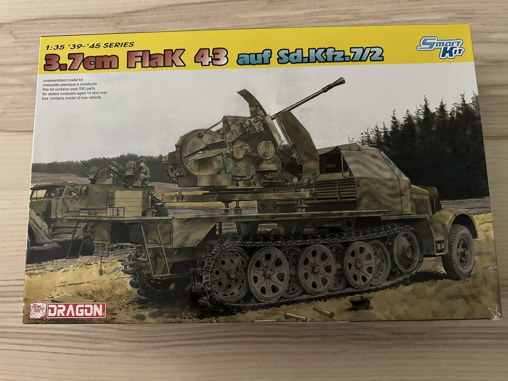 Dragon 3.7cm Flak 43 auf Sd.Kfz.7/2 Smart Kit 1:35 Scale #6553