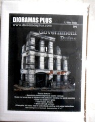 Dioramas Plus 3 Kit Set WWII Building Urban Ruins 1/35 Diorama +Sidewalks