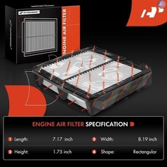 A-Premium 2-PC Engine Air Filter Compatible with Infiniti M35 2009-2010, M37