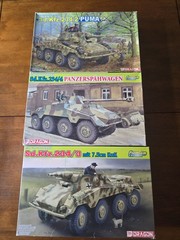 Dragon 1/35 Sd.Kfz.234 Puma Armored Car Model Kit Lot 6256 6786 6772