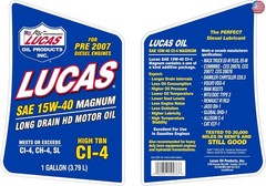 Lucas Oil 10076 SAE 15W-40 Magnum High TBN CI-4 Oil – 1 Gallon