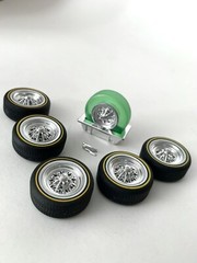 1:12 5 Cragar Starwires On Vogue Tires, Cadillac Continental And Goddess Bundle