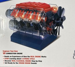 Sealed V8 Visible Automotive Engine Plastic Model Kit 270 pieces