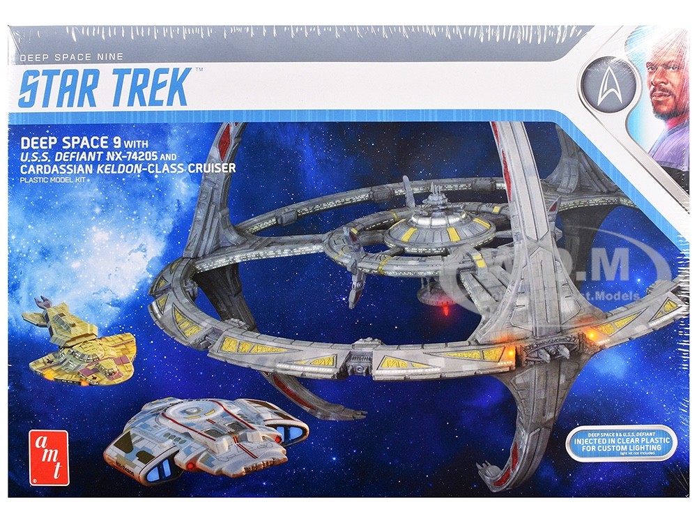 SKILL 2 MODEL KIT DEEP SPACE 9 STATION SET “STAR TREK” 1/3300 SCALE AMT AMT1245