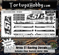 Area 51 Racing Stripes – 1:24 Scale Waterslide Decals