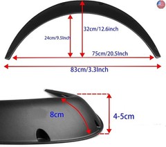 4Pcs 3.1″/80mm Universal Car Wheel Fender Flares Durable Polyurethane Extra