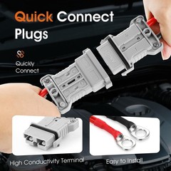 Micrl Waterproof Battery Quick Connect Disconnect 8.2Ft 8 Awg Cable 50 Amps 6-8