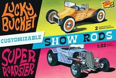 Lindberg 136 Customizable Street/Show Rods 2 kits in 1 plastic model kit 1/32