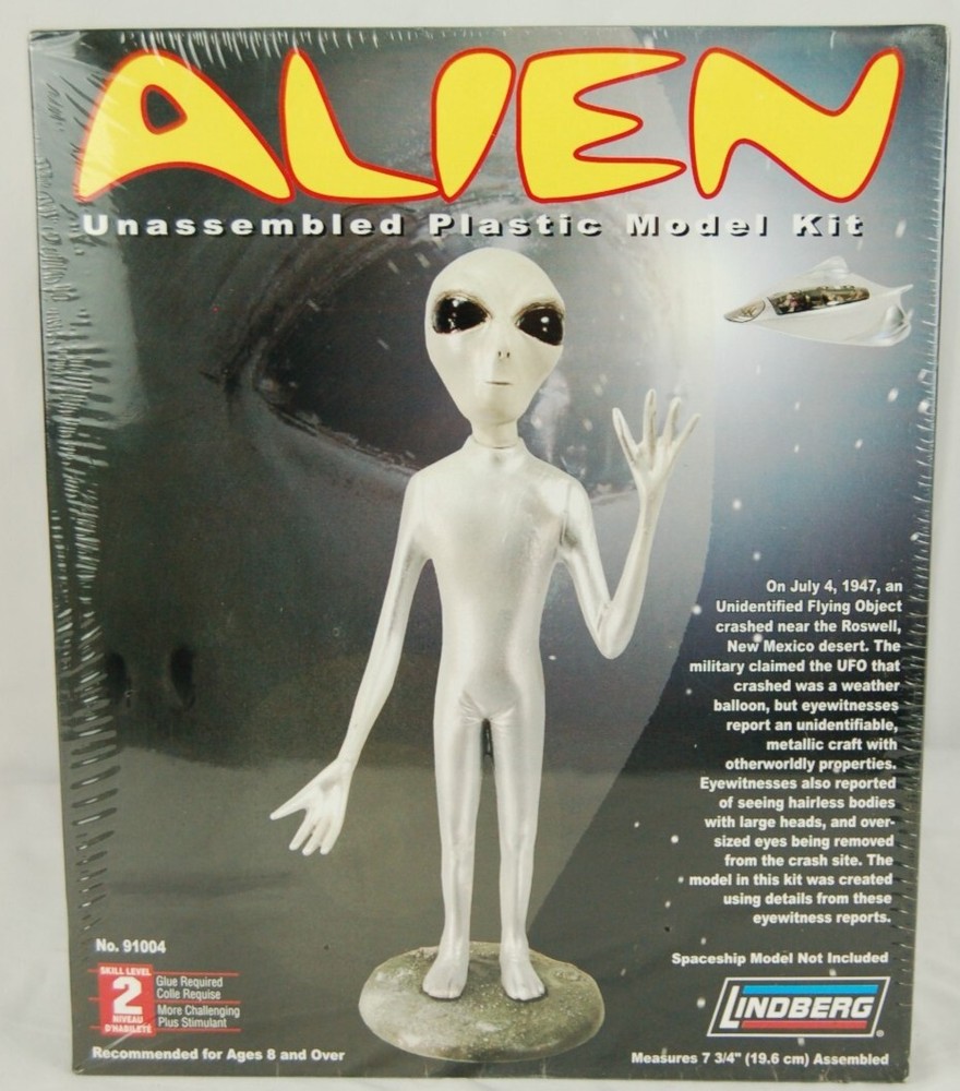 Alien Rosewell 7 3/4 Inch Unassembled Plastic Model Kit skill level 2 lindberg