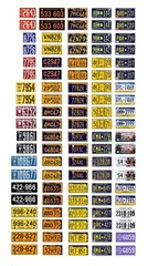 1/64 scale model car assorted USA Pennsylvania license plates state tags 1:64