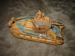 Built 4 Defiance Tank w/Driver 6-3/4 inches long Well Built & Painted Excellent