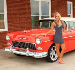 Hot Rod 55 Chevy Race Car Chevrolet Built Metal Model 1 18 57 12