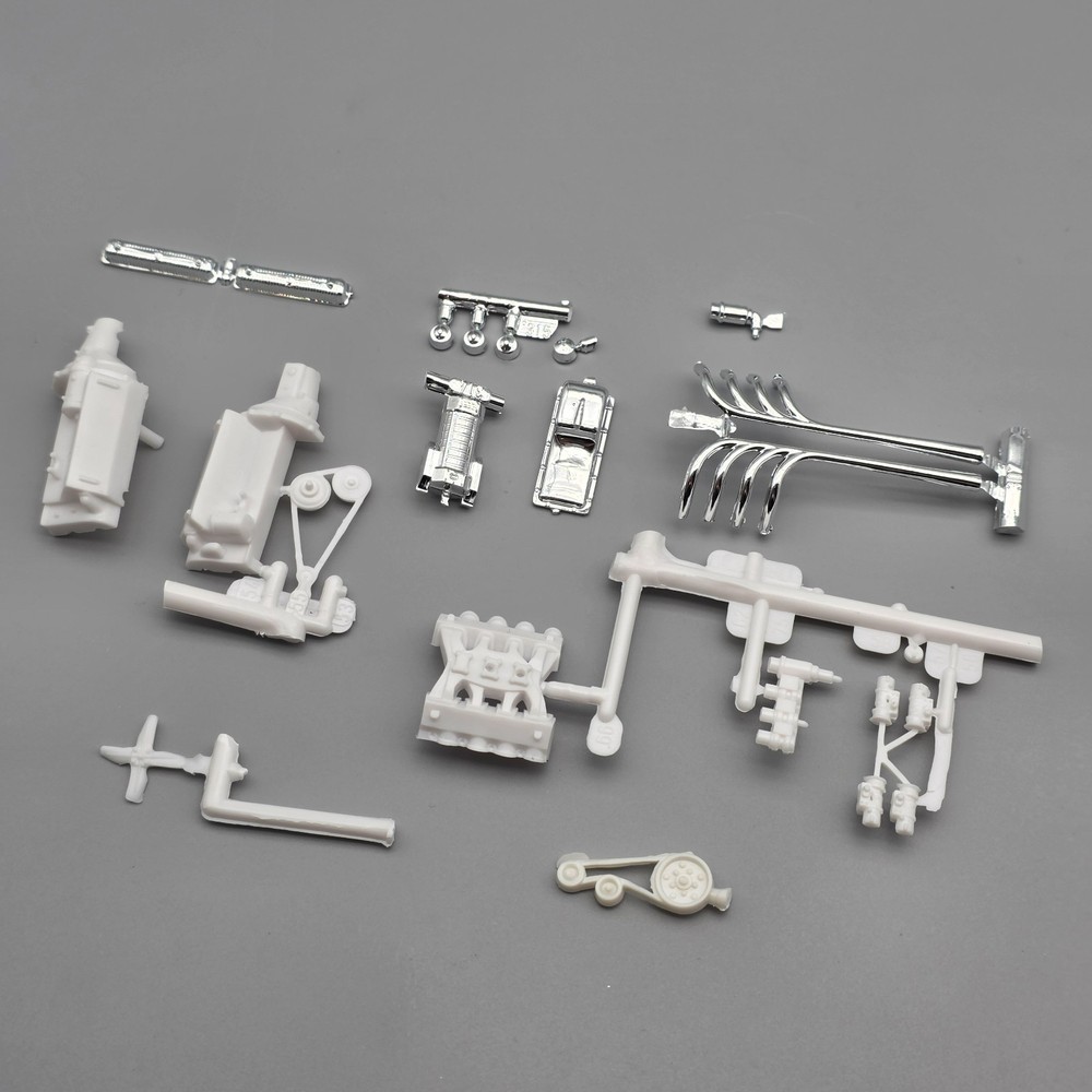 AMT 1/25 Ford Model T Chopped Parts Kitbash Hotrod Custom Motor Engine Chrome