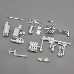 AMT 1/25 Ford Model T Chopped Parts Kitbash Hotrod Custom Motor Engine Chrome