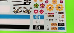 Decal Sheet 1970 Dodge Coronet Super Bee 1/25 MPC Blue Black Green White Stripes