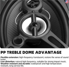 6 * 9-Inch Car Coaxial Speaker 3-Way Full Frequency High Fidelity Audio 300W