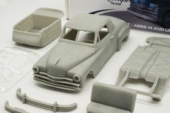 1:25 Plymouth Business Coupe 1949 Resin Model Kit With Clear Parts Included