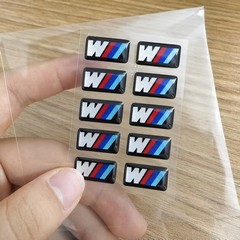 10PCS For BMW M WHEEL STICKER 17x9mm 19x11mm 16x7mm 3D Sticker Set