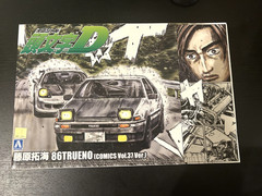 Initial D Takumi Fujiwara AE86 Trueno Aoshima No.6 Model Kit [Opened]