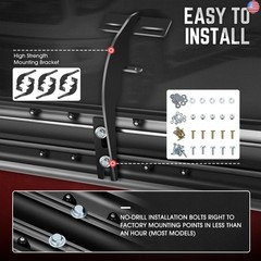 DNA Motoring 6 Inch Wide Flat Running Boards Side Step Bars Compatible with