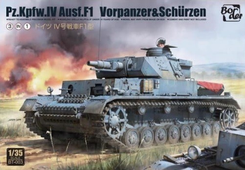 Pz.Kpfw. IV Ausf. F1 Vorpanzer & Schürzen (3 in 1) – Border Model BT-003 sk
