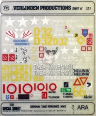 Verlinden 1/35 Sherman Tank Markings WWII (11 tanks) (w/British and Polish) 347