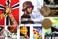 Diorama Accessory – 1/35 Fascist Norway Propaganda Posters, Various Sizes – WW2