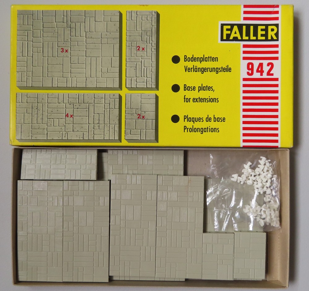 Faller AMS 942 ~~ Floor Plates In OVP, 60s Toy #DEZ3215