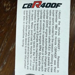 Tamiya 1/12 Honda CBR400F Plastic Model Kit 1435 Vintage 1984 Japan