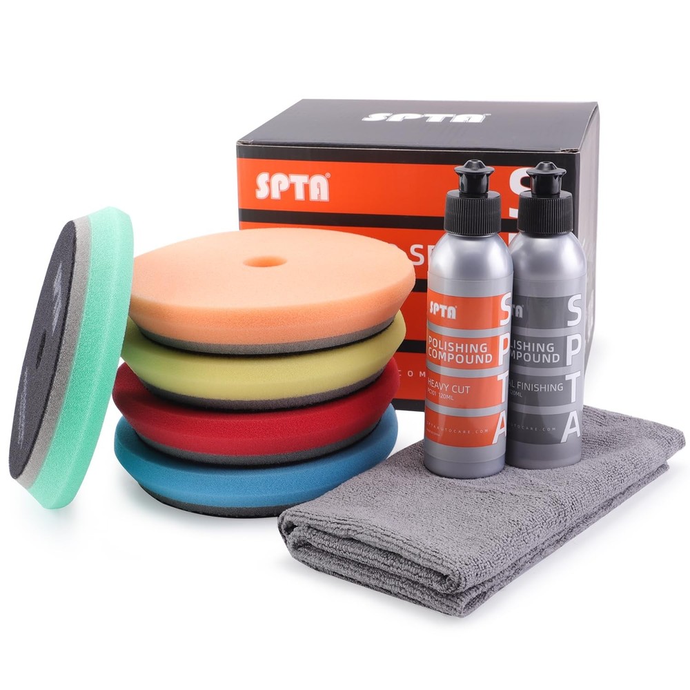 Spta Hd Buffing Polishing Pads 6 Inch Orbital Buffer Pads Hook And Loop Buffing