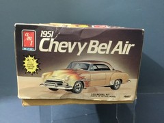 Pair of AMT ’51 Chevys. 1 Convert. Factory sealed 1 Sedan open box 608,6607