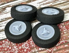 1/24 Scale: 15-inch “1963 Corvette Kelsey Hayes” Resin model car wheels/tires