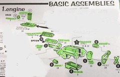 FOB SB Chevy ENGINE W Hilborn Injection UNBUILT AMT 1:25 LBR Model Parts